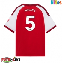 Camiseta Arsenal Piero Hincapie #5 Primera Equipación para niños 2026-27 manga corta (+ pantalones cortos)